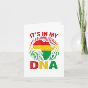 African Fingerprint Black History Holiday Card