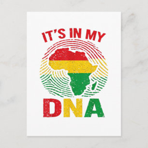 African Fingerprint Black History Invitation Postcard