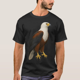 African Fish Eagle Bird of Prey Tile Art T-Shirt