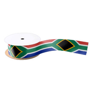 African Flag & South African travel, holiday/sport Satin Ribbon