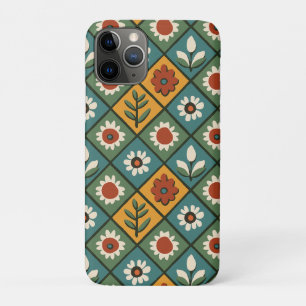 African Floral Tile Art iPhone 11 Pro Case