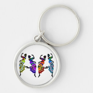 African Foot Dance Key Ring