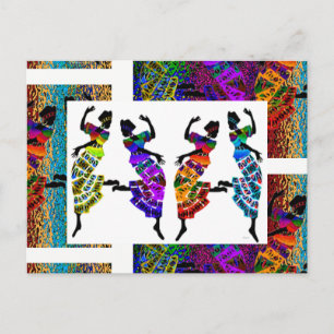 African Foot Dance Postcard