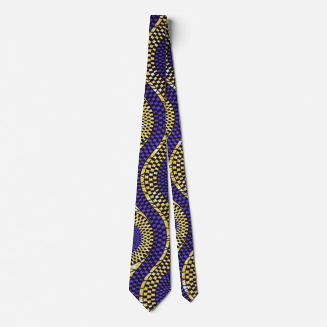 African Geometric Ethnic  Neck Tie (Front)
