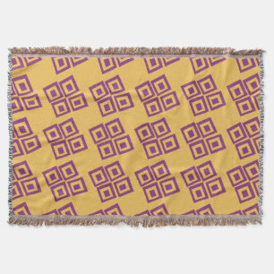 African Geometrical Shapes Pattern  Throw Blanket
