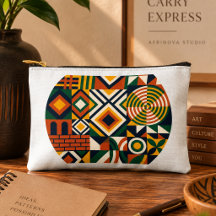 African Geometry Small Pouch