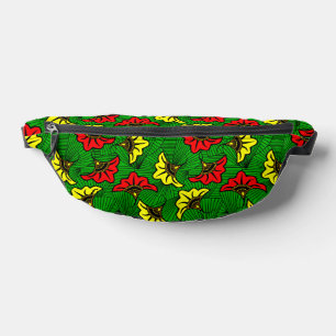 African Gingko Biloba Patterned Bum Bags