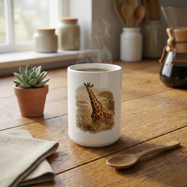 African Giraffe Art | Elegant Wildlife Safari Coffee Mug (Creator Uploaded)