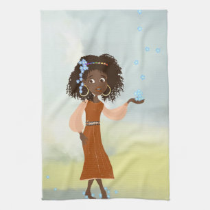 African girl American MoJo Kitchen Towels