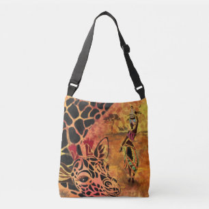 African Girl and Giraffe Crossbody Bag - Friends