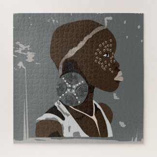 African Girl Artwork Jigsaw Puzzle