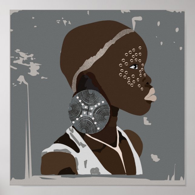 African Girl Artwork Poster (Front)