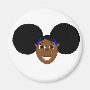 African Girl Cartoon Character Fino! Magnet