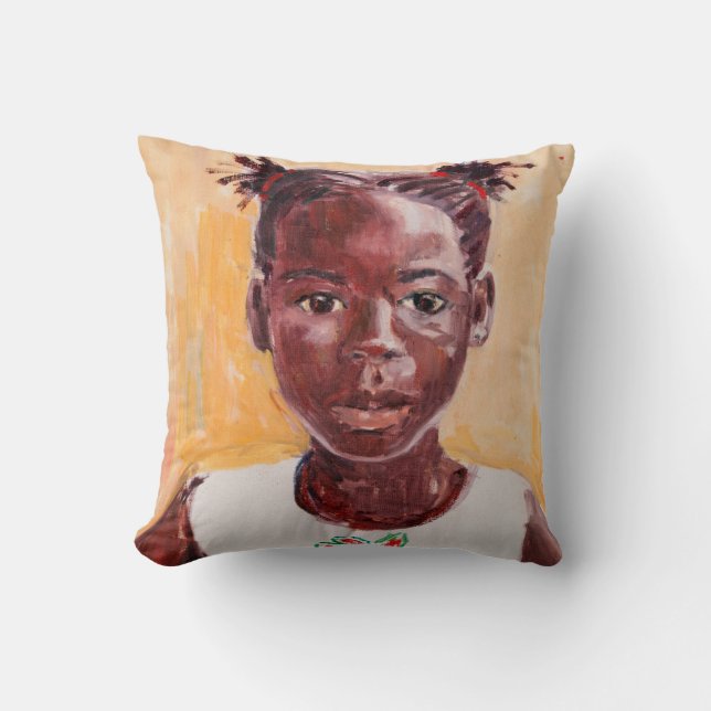 African Girl Cushion (Front)
