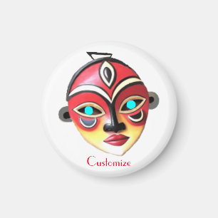 African Girl Face Mask Thunder_Cove Magnet