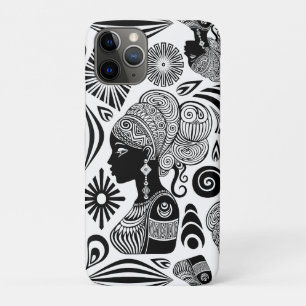 African Girl Portrait Tribal Tattoo iPhone 11 Pro Case