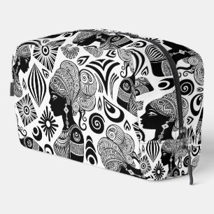 African Girl Portrait Tribal Tattoo Dopp Kit