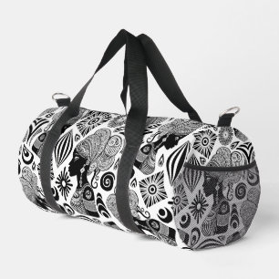 African Girl Portrait Tribal Tattoo Duffle Bag