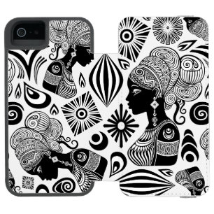 African Girl Portrait Tribal Tattoo Incipio Watson™ iPhone 5 Wallet Case