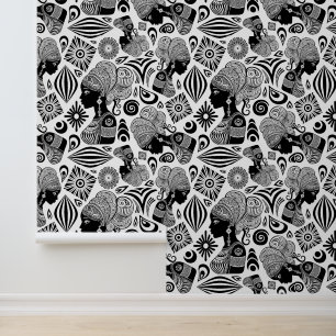 African Girl Portrait Tribal Tattoo Wallpaper