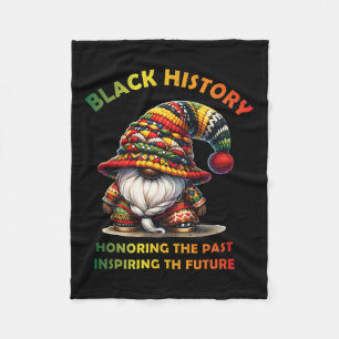 African Gnome Black History Month Celebrating Fleece Blanket