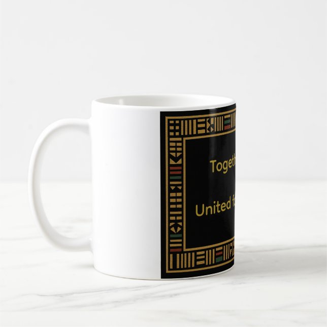 African Gold Kente Customisable Mug (Left)