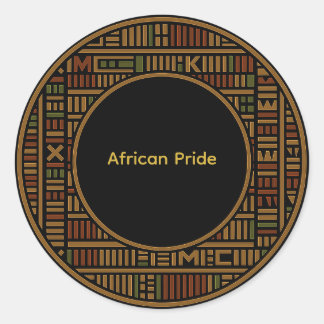 African Gold Kente Pattern Sticker