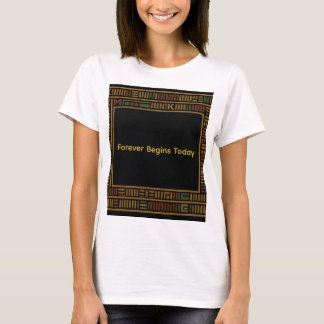 African Gold Kente Pattern T-Shirt