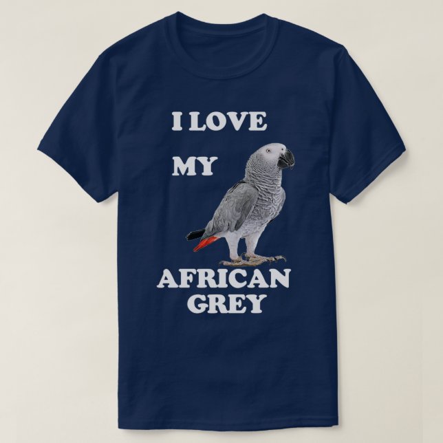 African Gray Parrot 26 T-Shirt (Design Front)