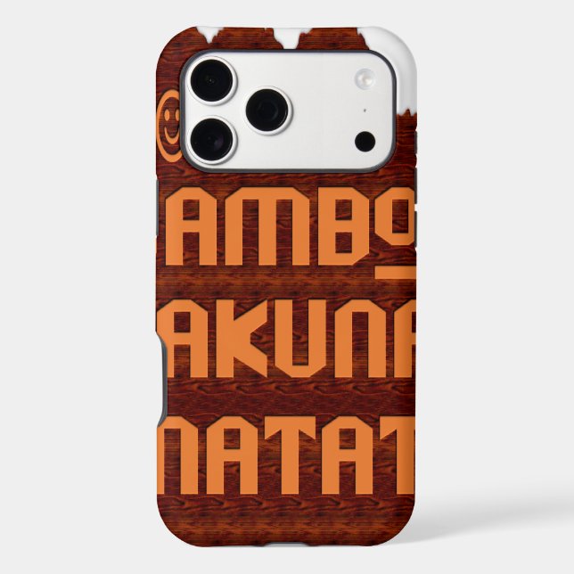 African Greeting: Jambo Hakuna Matata Wood Design (Back)