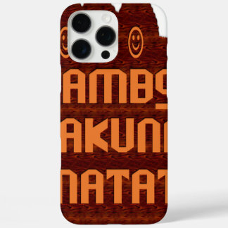 African Greeting: Jambo Hakuna Matata Wood Design iPhone 16 Pro Max Case