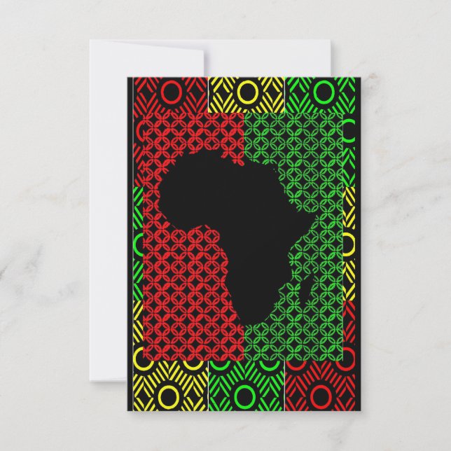 African Greetings Thank You Card (Front)