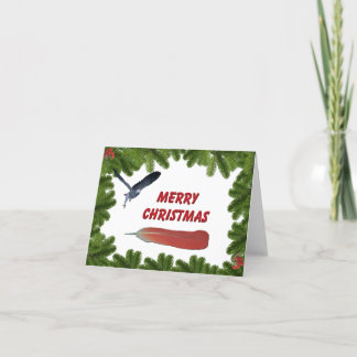 African Grey Christmas Card