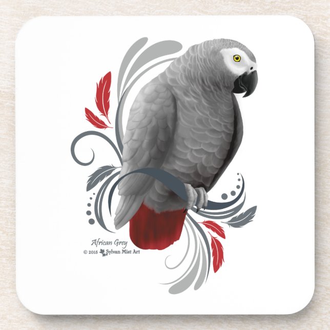 African Grey Coaster (Front)