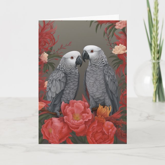 African Grey Holiday Cards (Front)