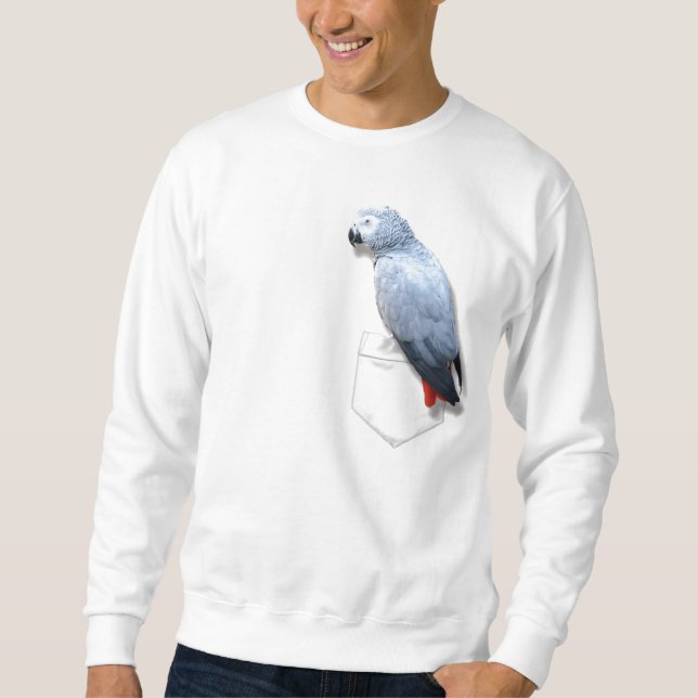 African Grey In Your Pocket Sweatshirt (Front)
