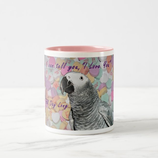 African Grey Love You Mug (Center)