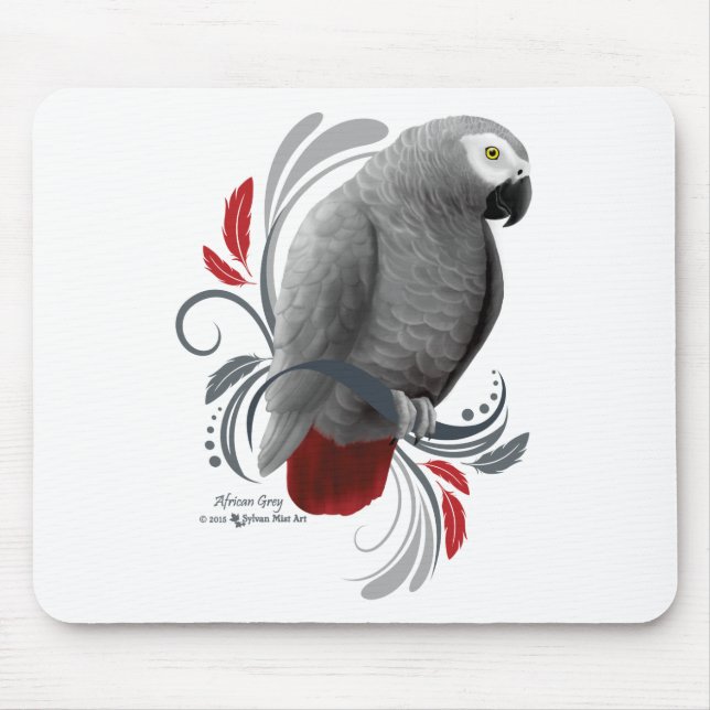 African Grey Mouse Mat (Front)