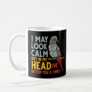 African Grey Parrot Cage Bird Timneh Congo  Coffee Mug