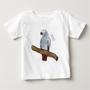 African grey parrot cartoon illustration  baby T-Shirt