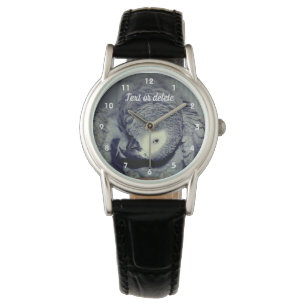 African Grey Parrot Cute Bird 2 Personalised  Watch