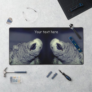 African Grey Parrot Cute Bird Personalised Desk Mat