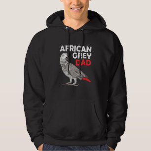 African Grey Parrot Dad Congo Bird Father Hoodie