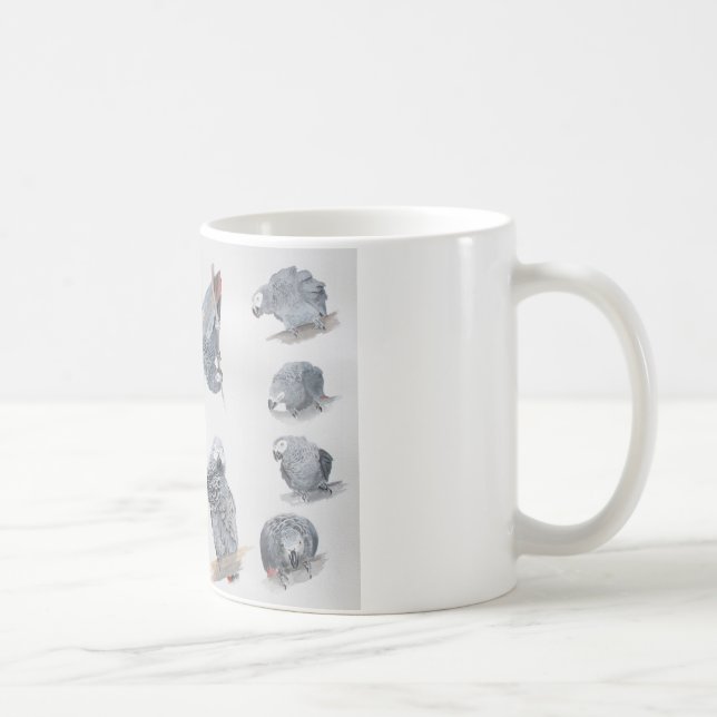 African Grey Parrot. Exclusive designed by Griff Coffee Mug (Right)