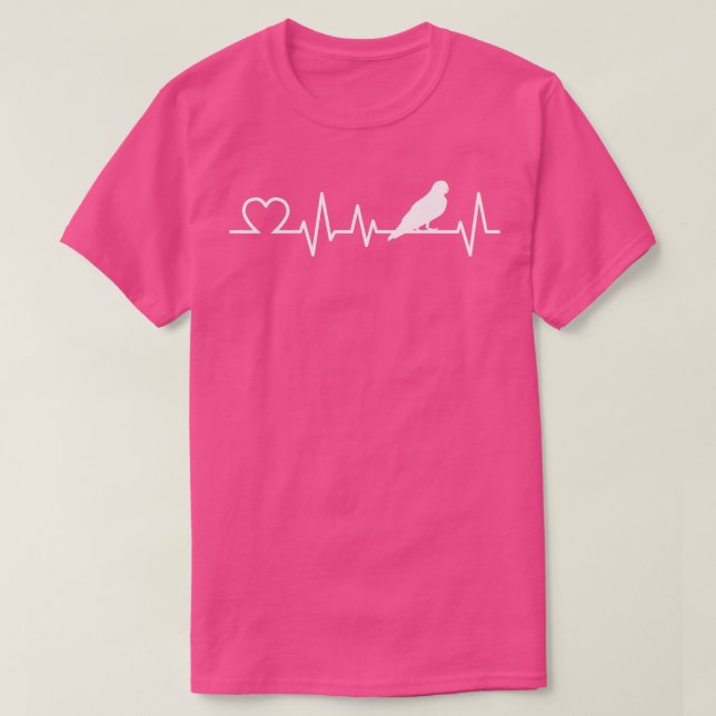 African grey parrot heartbeat bird parrot gift T-Shirt (Design Front)