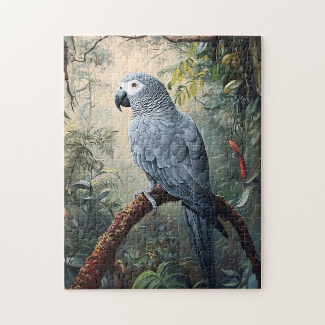 African Grey Parrot Jigsaw Puzzle (Vertical)