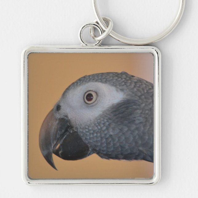 African Grey Parrot Key Chain (Front)