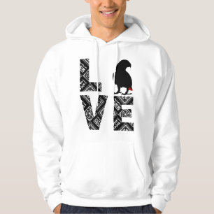 African Grey parrot love Hoodie