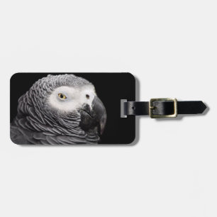 African Grey Parrot Luggage Tag