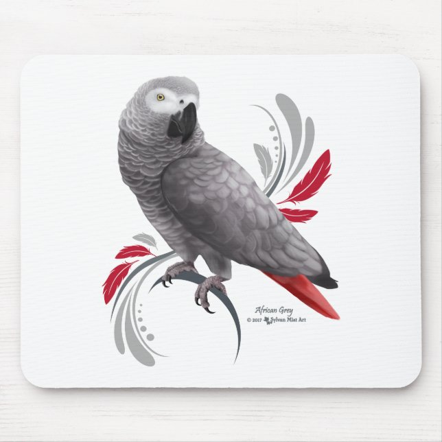 African Grey Parrot Mouse Mat (Front)